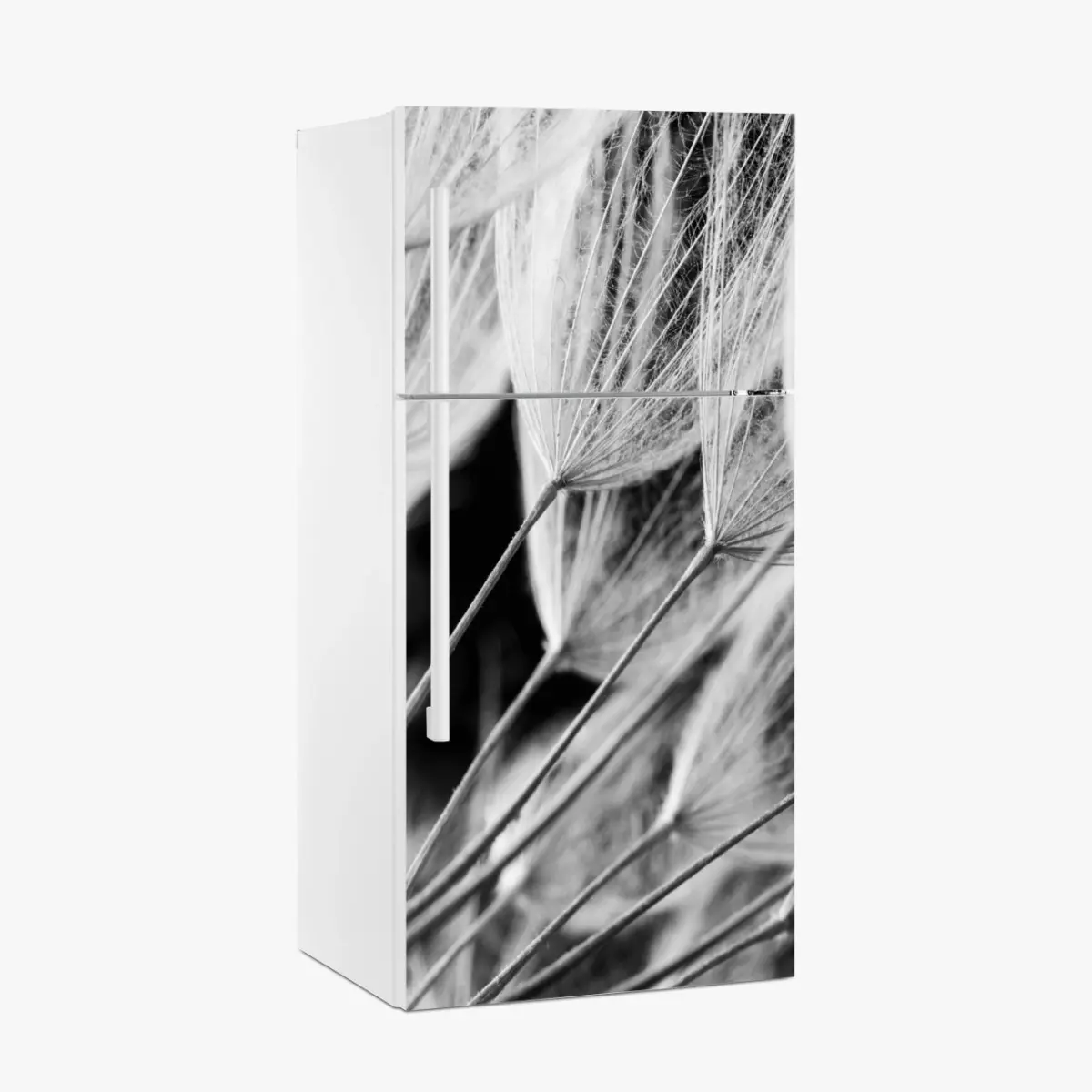 Adesivo per frigorifero soffioni in bianco e nero • Wallissimo®