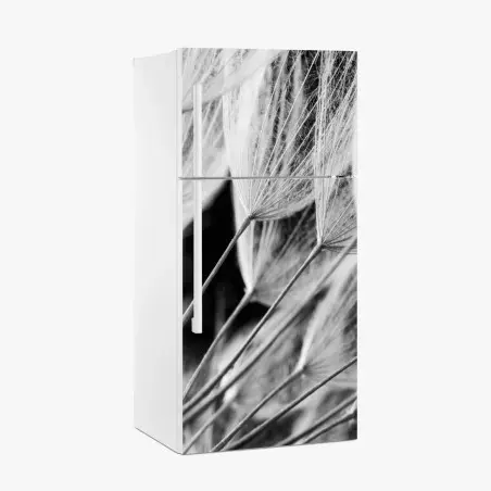 Adesivo per frigorifero soffioni in bianco e nero • Wallissimo®