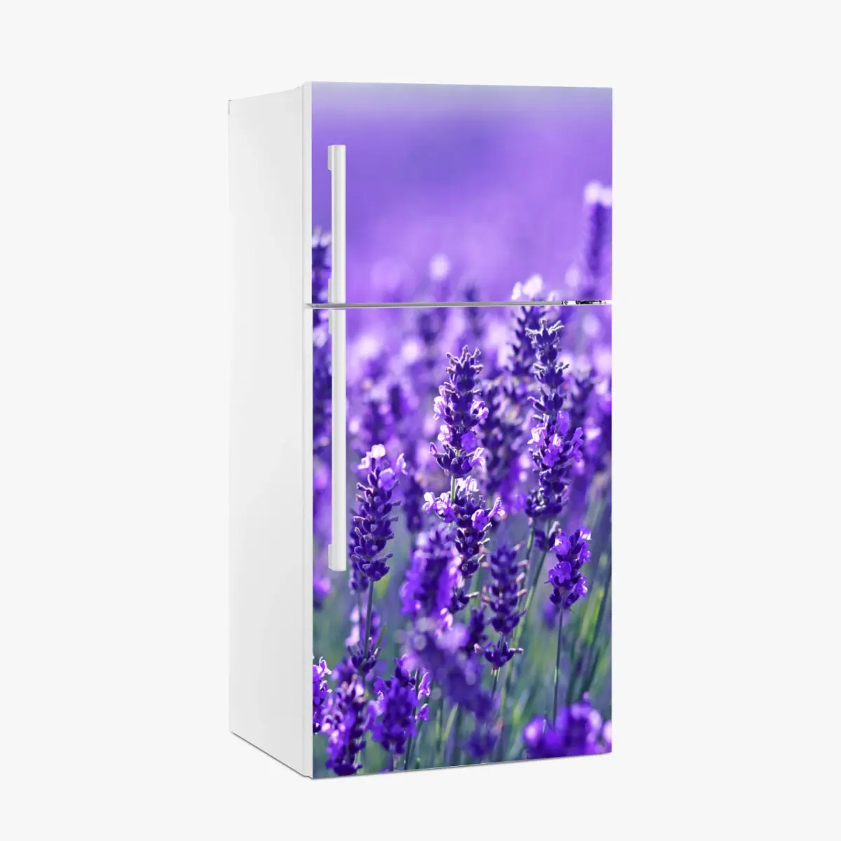 Adesivo per frigorifero un mare di lavanda in dettaglio • Wallissimo®