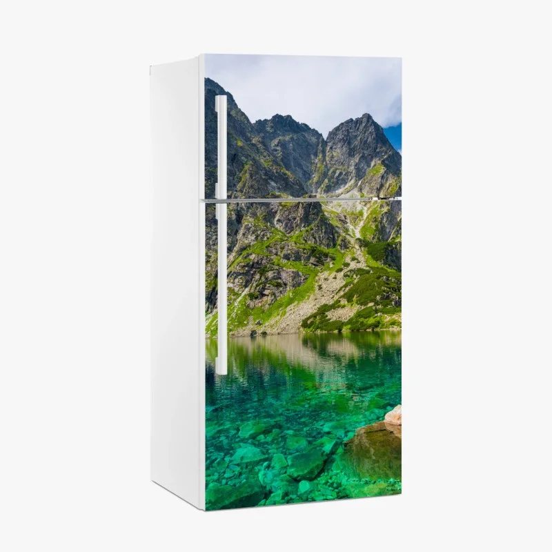 Adesivo per frigorifero riflessi smeraldo sul Czarny Staw