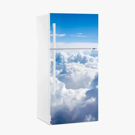 Adesivo per frigorifero mare di nuvole su cielo azzurro • Wallissimo®