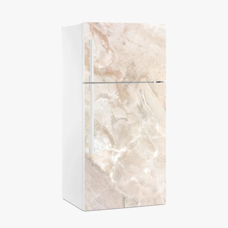 Adesivo per frigorifero marmo beige venato per decorazione murale