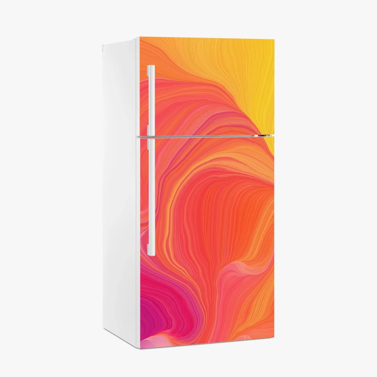 Adesivo per frigorifero danza di colori caldi • Wallissimo® Adesivo per frigorifero danza di colori caldi • Wallissimo®