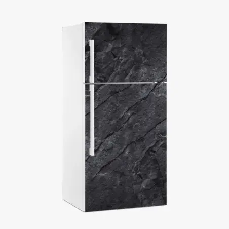 Adesivo per frigorifero texture rocciosa scura minimalista • Wallissimo®