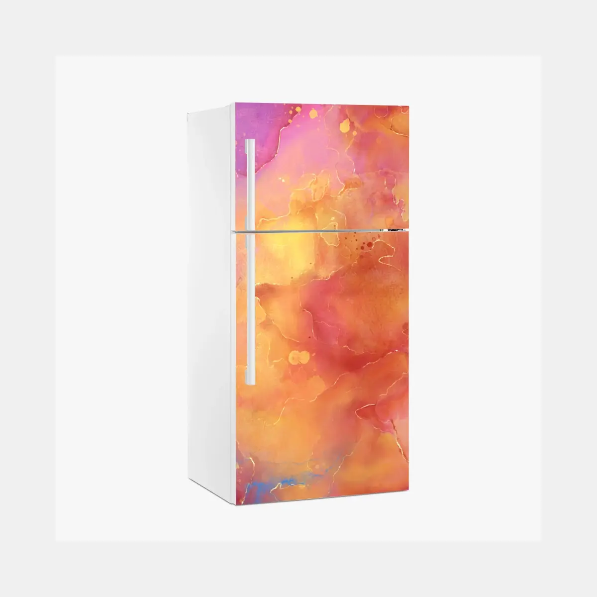 Adesivo per frigorifero esplosione di colori astratti • Wallissimo®