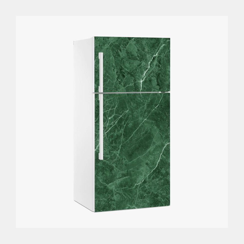 Adesivo per frigorifero marmo verde venato elegante