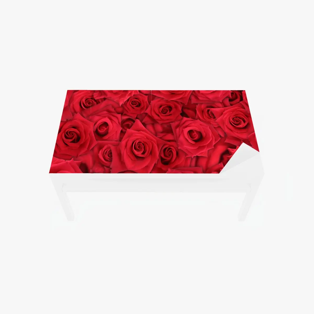 Adesivo per tavolo e scrivania mosaico di rose rosse • Wallissimo®