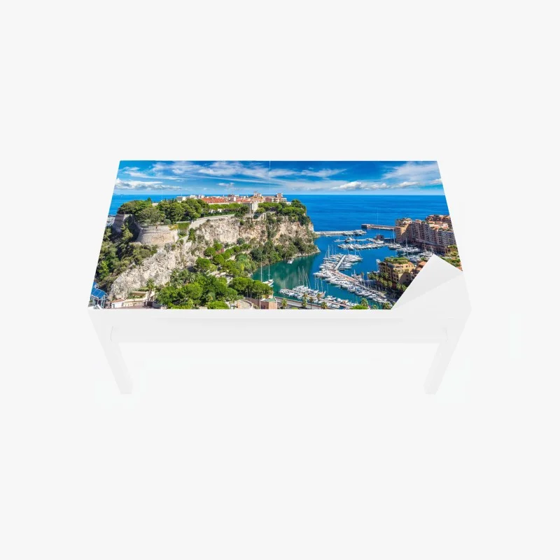 Adesivo per tavolo e scrivania panorama del palazzo del principe a Monte Carlo
