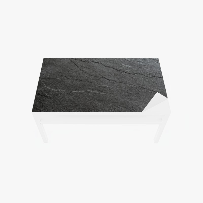 Adesivo per tavolo e scrivania texture ardesia scura elegante per pareti