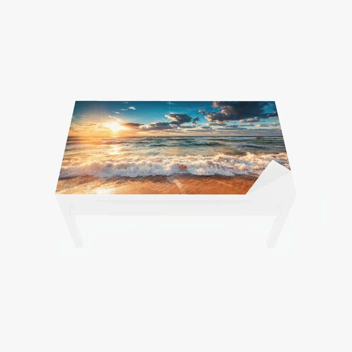 Adesivo per tavolo e scrivania alba dorata sul mare • Wallissimo® Adesivo per tavolo e scrivania alba dorata sul mare • Wallissimo®