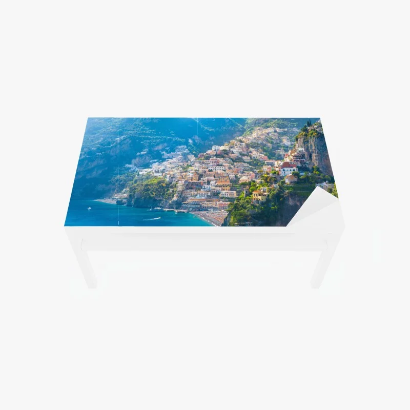 Adesivo per tavolo e scrivania panorama mediterraneo della Costiera Amalfitana