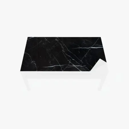 Adesivo per tavolo e scrivania marmo nero venato per pareti di design • Wallissimo®