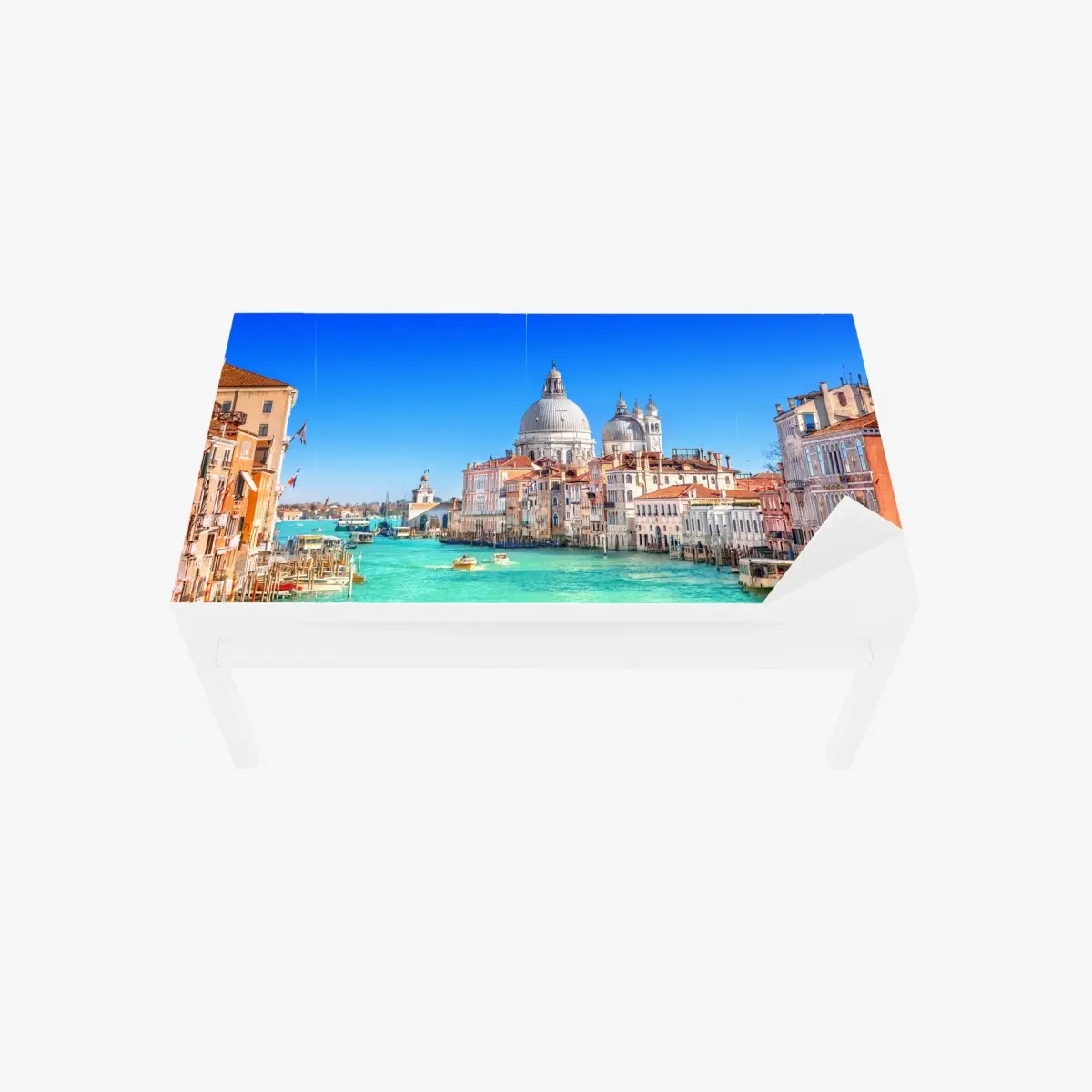 Adesivo per tavolo e scrivania vista sul Canal Grande e Basilica di Santa Maria della Salute, Venezia • Wallissimo®