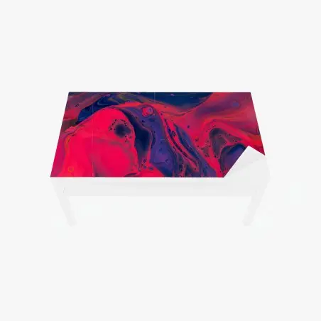 Adesivo per tavolo e scrivania effetto marmorizzato magenta e viola • Wallissimo®