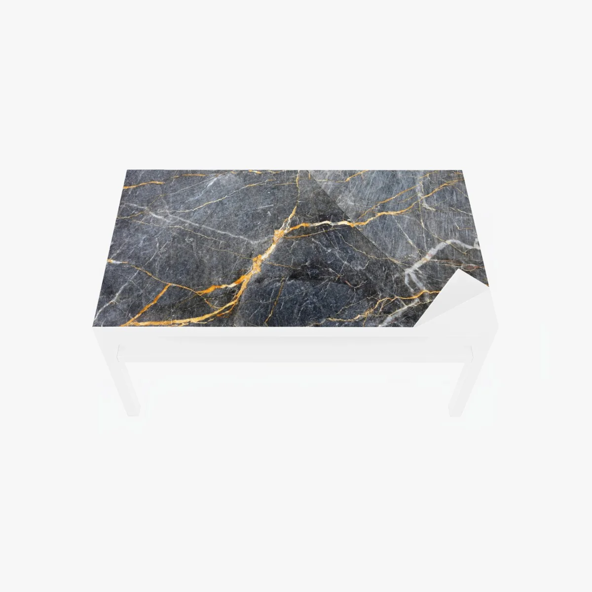 Adesivo per tavolo e scrivania marmo grigio con venature dorate • Wallissimo® Adesivo per tavolo e scrivania marmo grigio con venature dorate • Wallissimo®