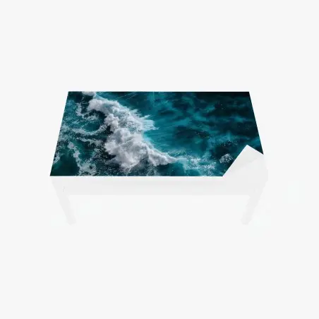 Adesivo per tavolo e scrivania energia dell'oceano in movimento • Wallissimo®