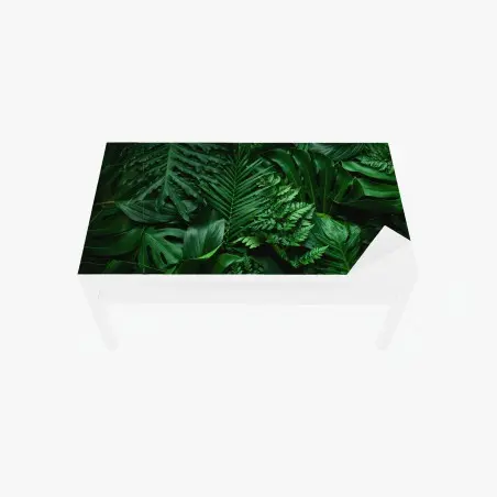 Adesivo per tavolo e scrivania mosaico di foglie tropicali • Wallissimo®