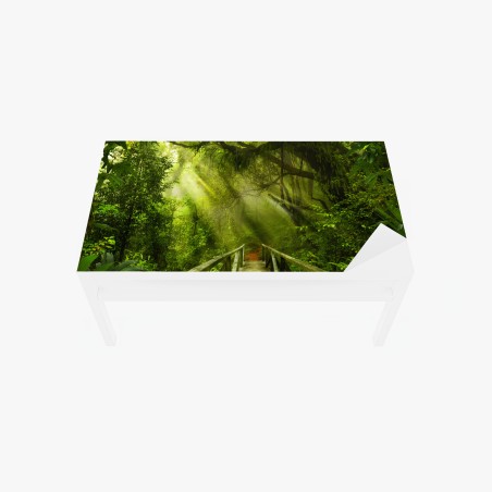 Adesivo per tavolo e scrivania passerella nella foresta incantata • Wallissimo®