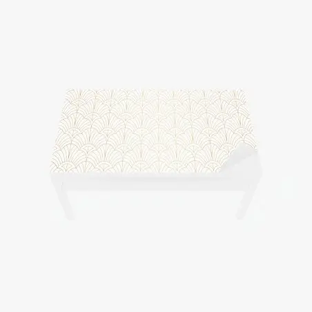Adesivo per tavolo e scrivania motivo art déco dorato elegante • Wallissimo®