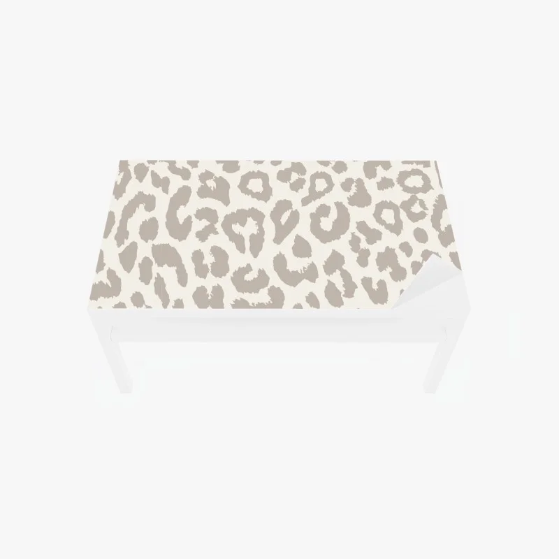 Adesivo per tavolo e scrivania motivo animalier maculato color sabbia