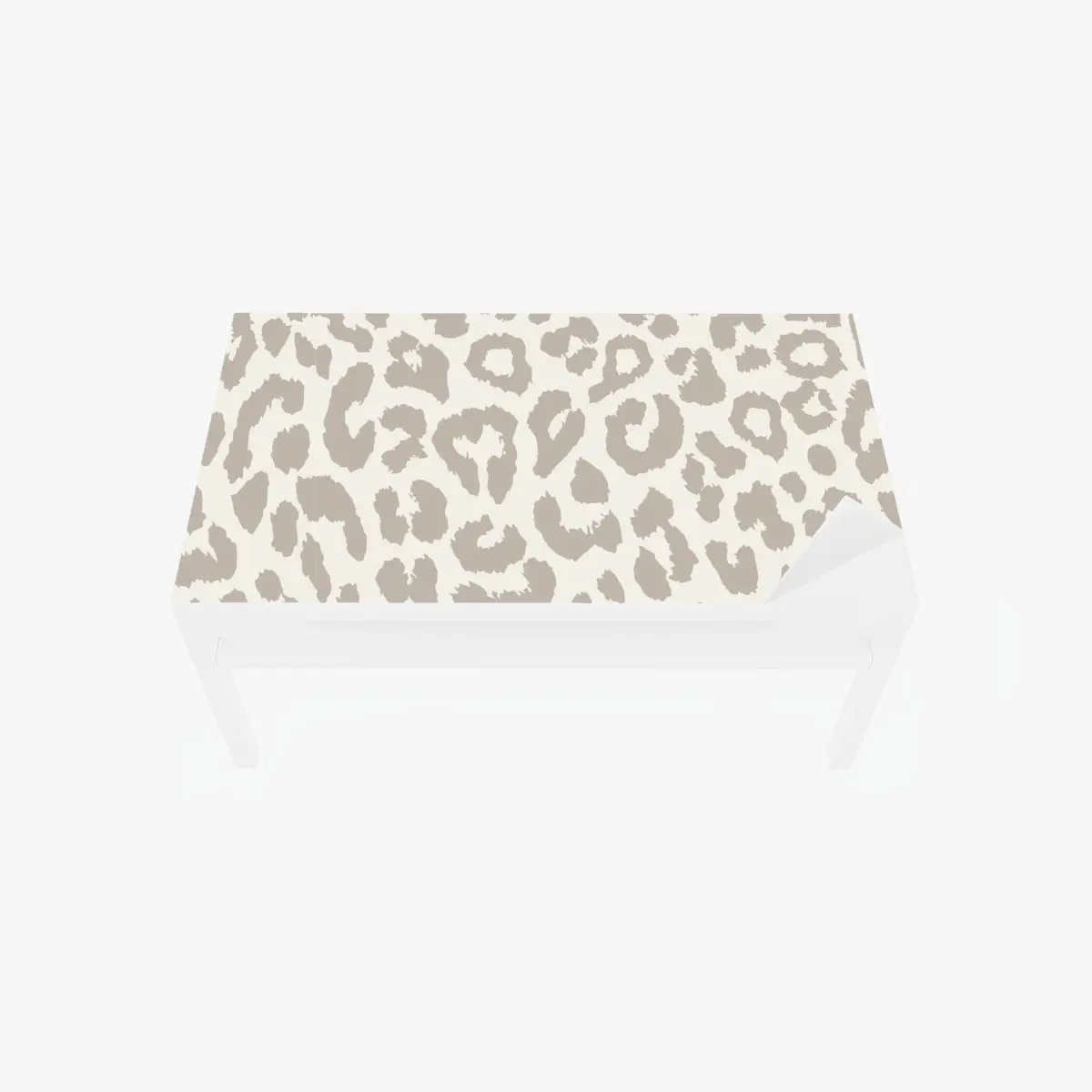 Adesivo per tavolo e scrivania motivo animalier maculato color sabbia • Wallissimo®