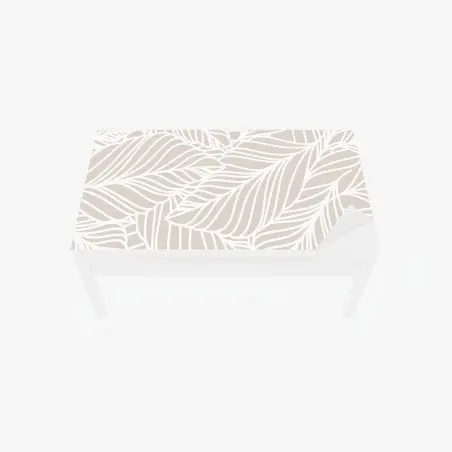 Adesivo per tavolo e scrivania motivo foglie beige elegante • Wallissimo®