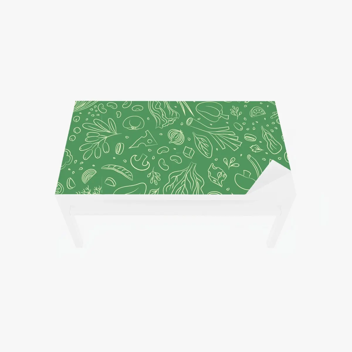 Adesivo per tavolo e scrivania motivo di verdure e erbe aromatiche per cucina • Wallissimo®