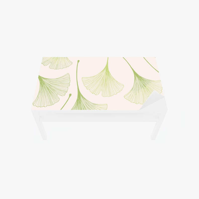 Adesivo per tavolo e scrivania motivo di foglie di ginkgo in stile minimal