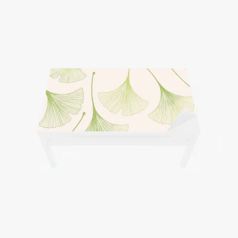 Adesivo per tavolo e scrivania motivo di foglie di ginkgo in stile minimal