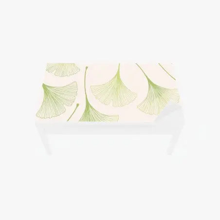 Adesivo per tavolo e scrivania motivo di foglie di ginkgo in stile minimal • Wallissimo®