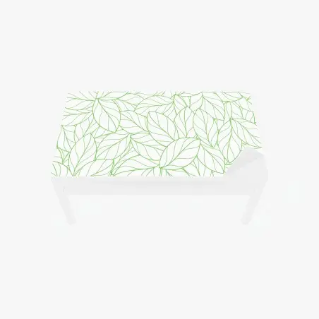 Adesivo per tavolo e scrivania motivo botanico foglie verdi minimaliste • Wallissimo®