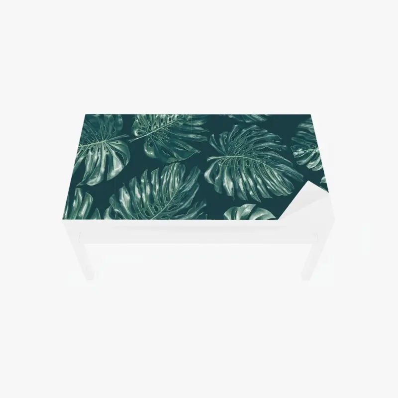 Adesivo per tavolo e scrivania motivo di foglie di monstera tropicale