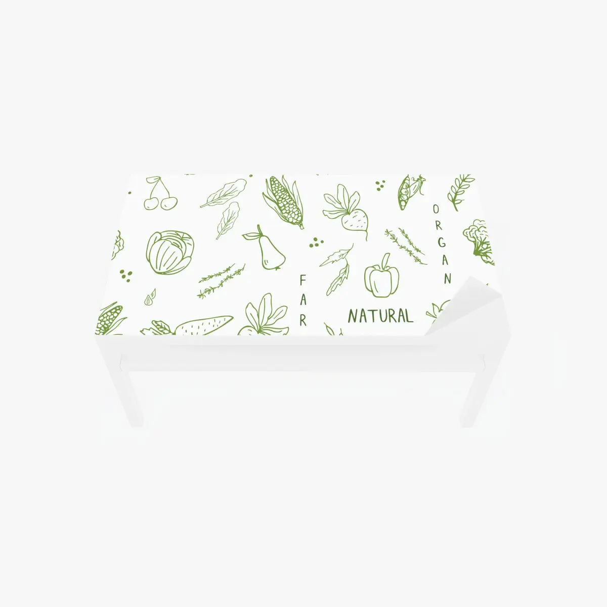 Adesivo per tavolo e scrivania motivo naturale di frutta e verdura • Wallissimo®