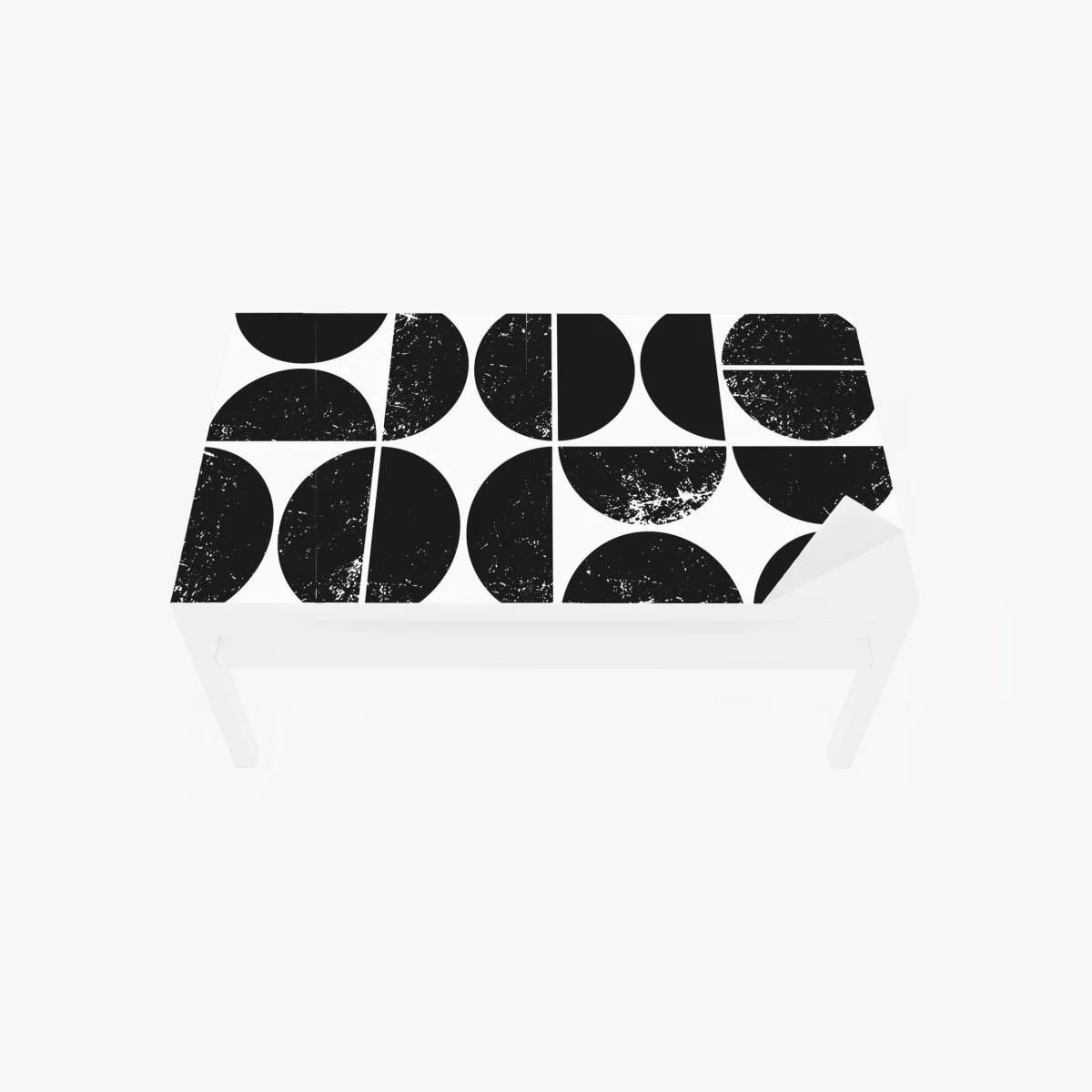 Adesivo per tavolo e scrivania motivo geometrico astratto in bianco e nero • Wallissimo® Adesivo per tavolo e scrivania motivo geometrico astratto in bianco e nero • Wallissimo®