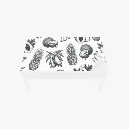 Adesivo per tavolo e scrivania motivo tropicale disegnato a mano • Wallissimo®