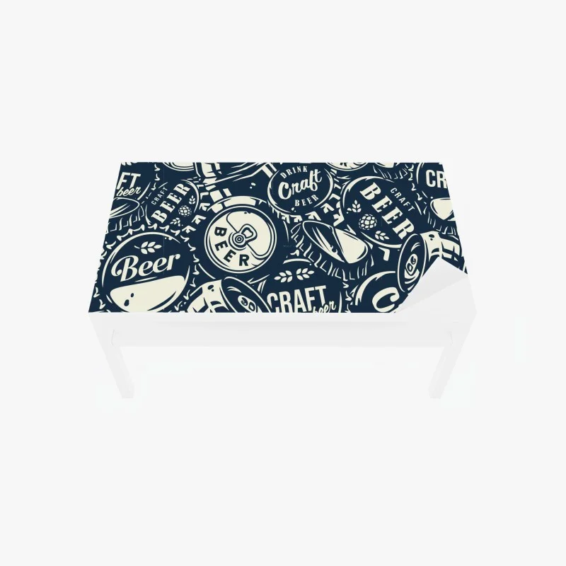 Adesivo per tavolo e scrivania motivo birra artigianale retrò