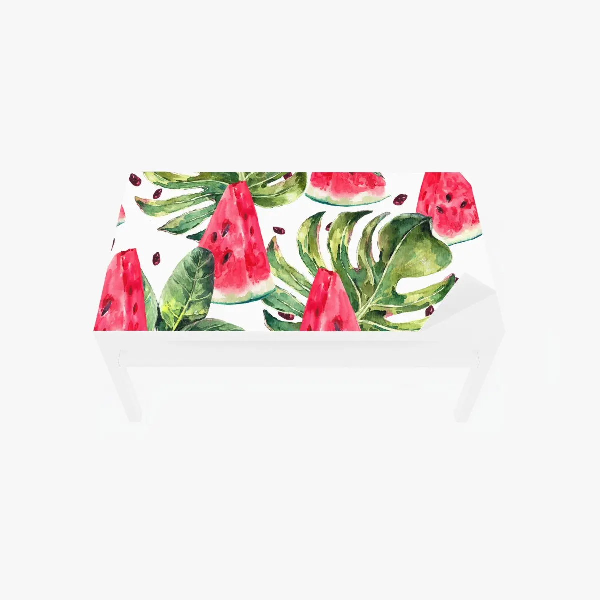 Adesivo per tavolo e scrivania motivo anguria tropicale acquerellato • Wallissimo®