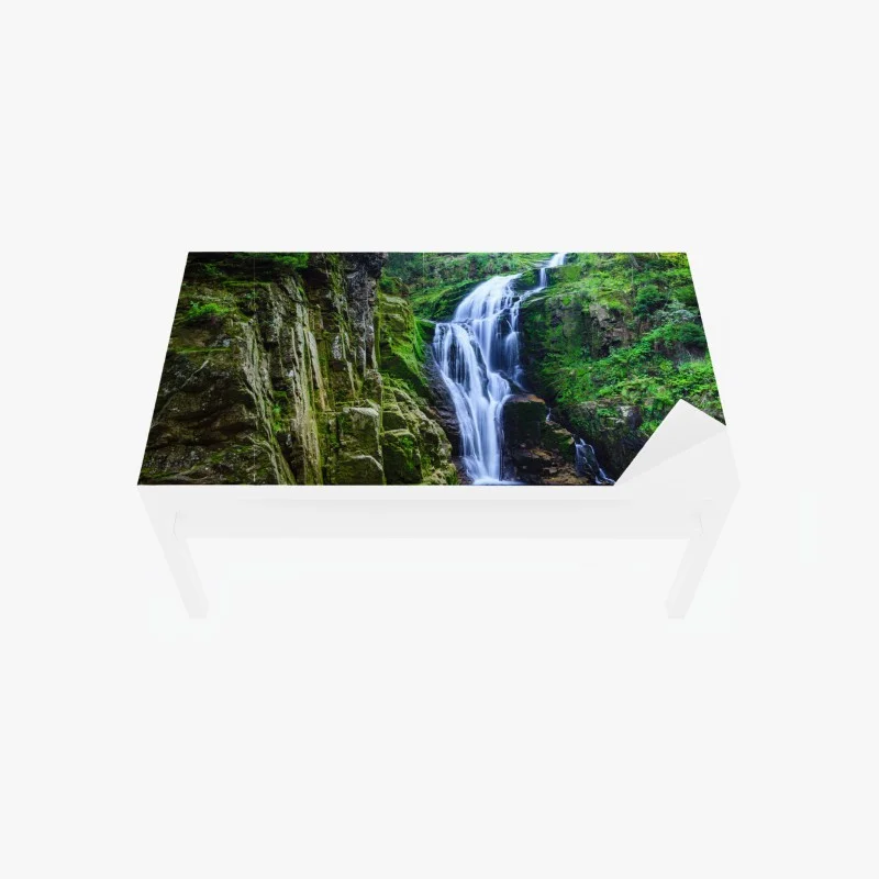 Adesivo per tavolo e scrivania panorama della cascata di Kamienczyk nei Monti Sudeti