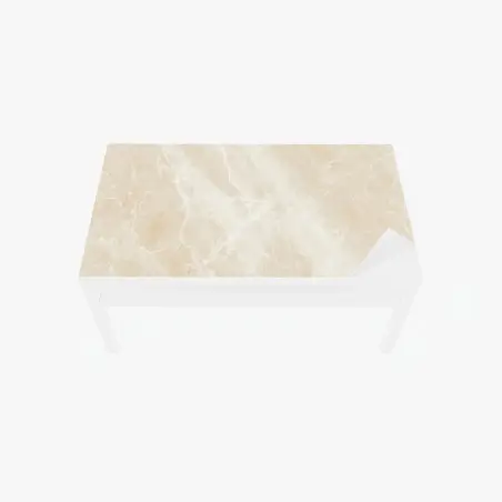 Adesivo per tavolo e scrivania marmo beige venato elegante • Wallissimo®