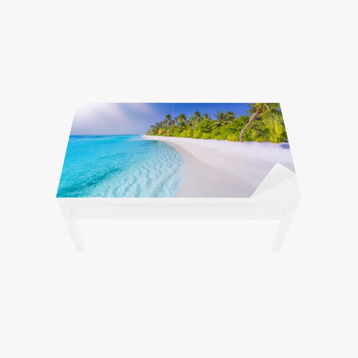 Adesivo per tavolo e scrivania spiaggia tropicale paradisiaca • Wallissimo® Adesivo per tavolo e scrivania spiaggia tropicale paradisiaca • Wallissimo®