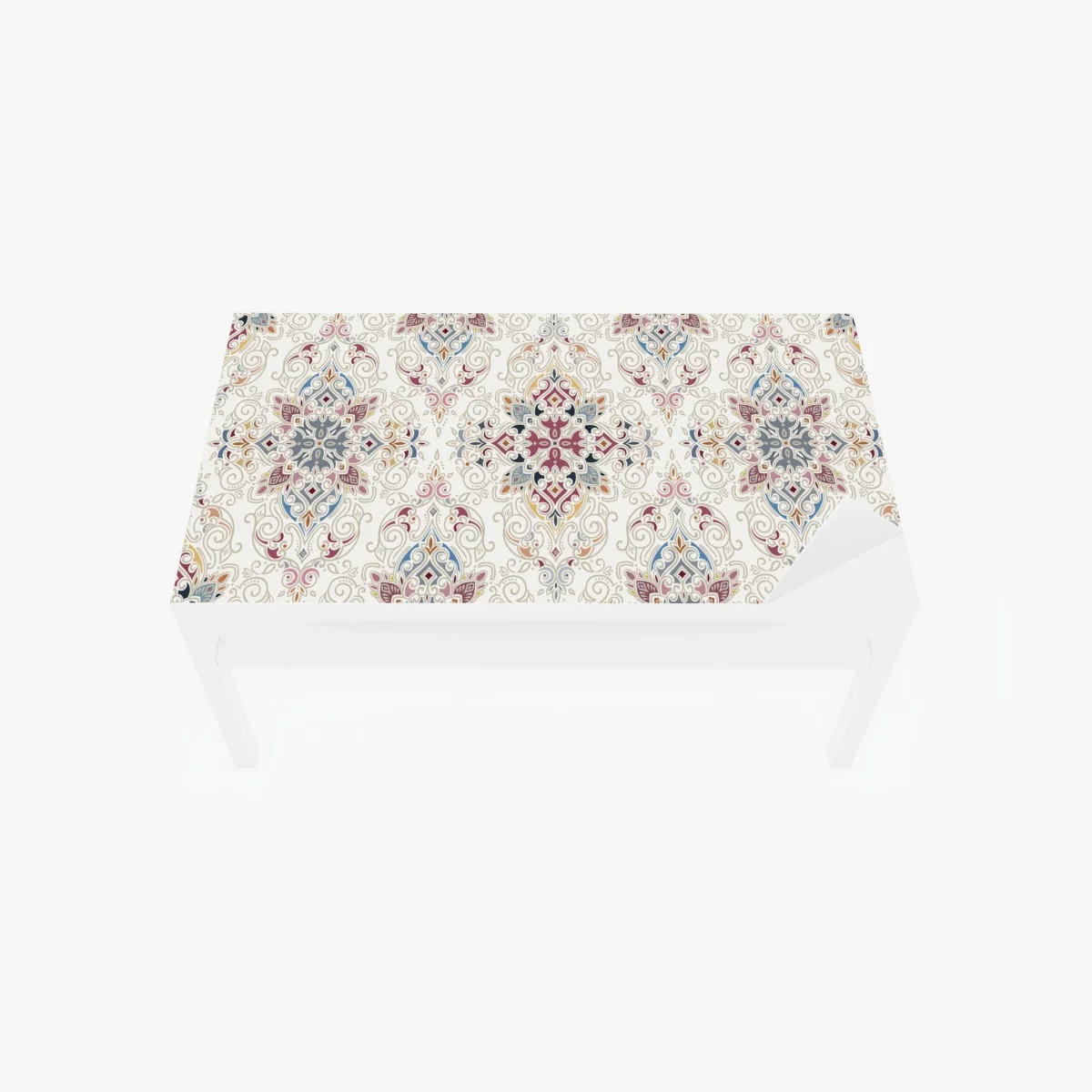 Adesivo per tavolo e scrivania motivo damascato elegante in tonalità pastello • Wallissimo® Adesivo per tavolo e scrivania motivo damascato elegante in tonalità pastello • Wallissimo®