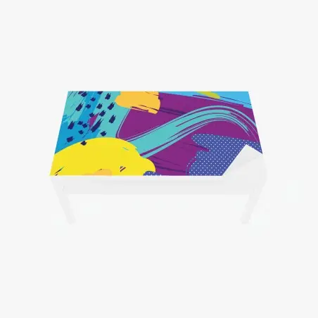 Adesivo per tavolo e scrivania esplosione di colori pop astratta • Wallissimo®