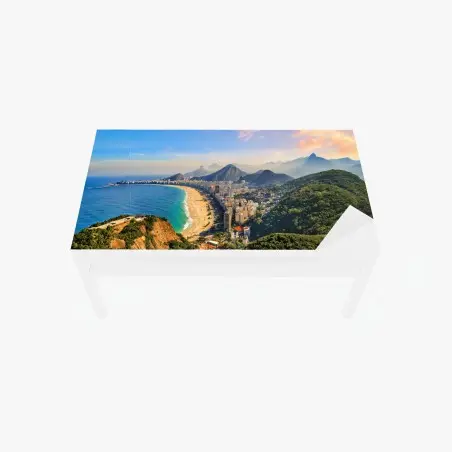 Adesivo per tavolo e scrivania vista aerea di Copacabana, Rio de Janeiro • Wallissimo®