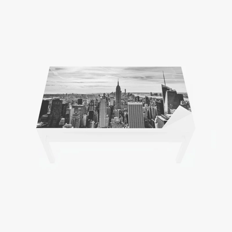 Adesivo per tavolo e scrivania skyline di New York in bianco e nero