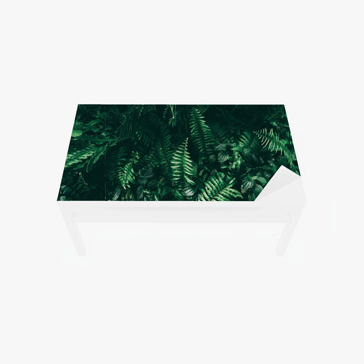Adesivo per tavolo e scrivania verde tropicale: atmosfera di giungla in tonalità scure • Wallissimo® Adesivo per tavolo e scrivania verde tropicale: atmosfera di giungla in tonalità scure • Wallissimo®