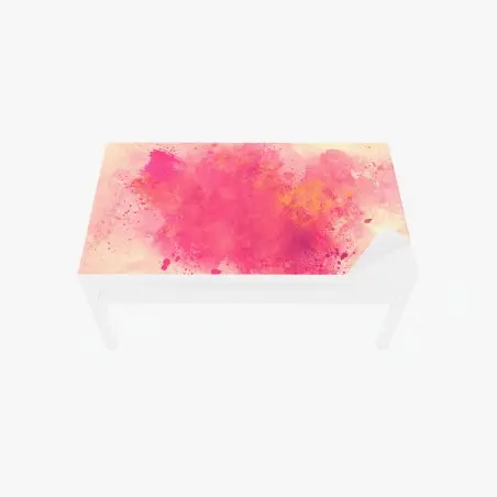 Adesivo per tavolo e scrivania esplosione di rosa e arancio • Wallissimo®