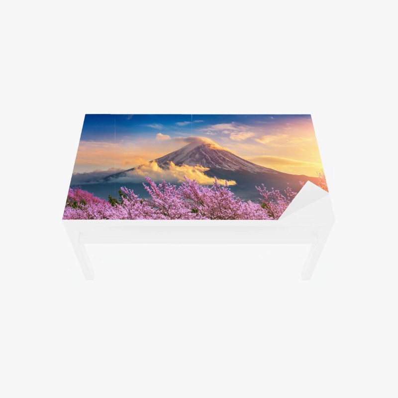 Adesivo per tavolo e scrivania risveglio primaverile a Monte Fuji