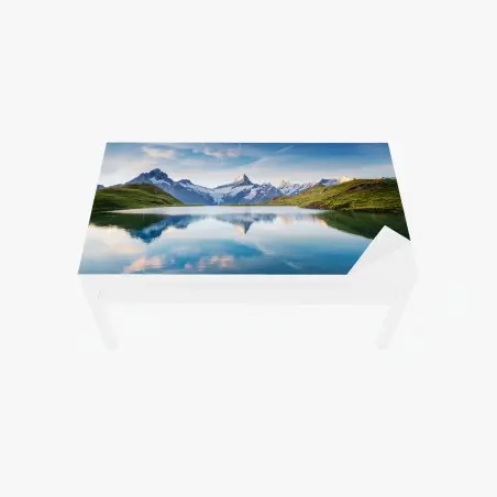 Adesivo per tavolo e scrivania panorama alpino: Bachalpsee Grindelwald • Wallissimo®