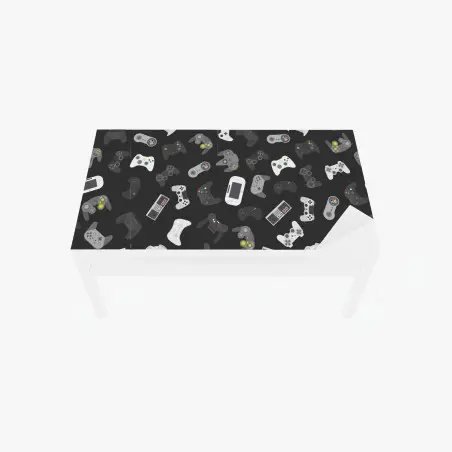 Adesivo per tavolo e scrivania pattern di controller da gioco retrò • Wallissimo®