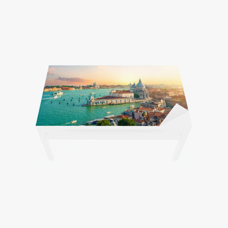 Adesivo per tavolo e scrivania vista panoramica al tramonto su Venezia